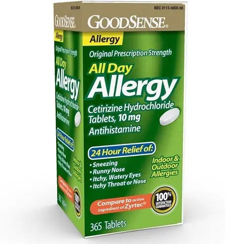 GoodSense All Day Allergy, Cetirizine HCL Tablets, 10 mg, 365 Count , only $7.24, free shipping after cli using SS