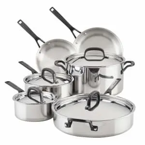 KitchenAid 5-Ply 10-Piece Stainless Cookware Set