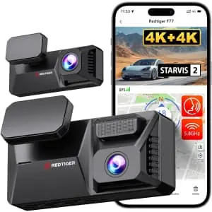 Redtiger F77 4K+4K Dash Cam