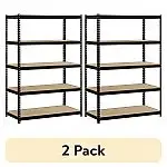 2-pack Muscle Rack 48"W x 24"D x 72"H 5-Shelf Steel Freestanding Shelving Unit