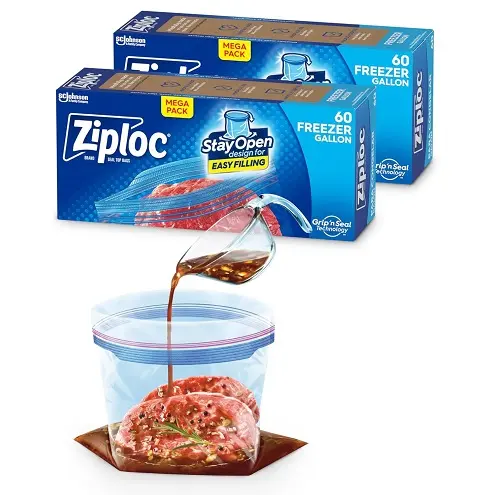 Ziploc Gallon Food Storage Freezer Bags, New Stay Open Design with Stand-Up Bottom, Easy to Fill, 60 Count (Pack of 2), only $11.05, free shipping after using SS