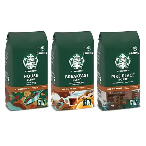 Starbucks 中度烘焙多口味咖啡粉，12 oz/袋，共3袋