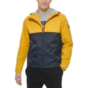 Tommy Hilfiger Men's Stretch Hooded Zip-Front Rain Jacket