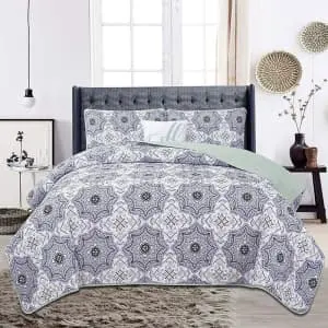 Lux Decor Collection 4-Piece Reversible Quilt Set