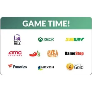 Game Time $50 Gift Card