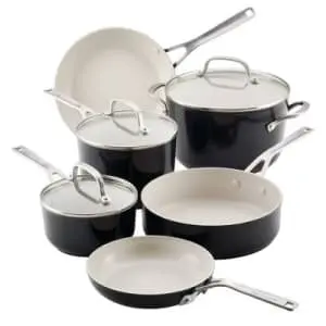 KitchenAid 9-Piece Ceramic Forged Aluminum Nonstick Cookware Set