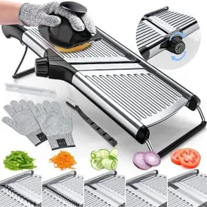 Gramercy Adjustable Stainless Steel Mandoline Slicer