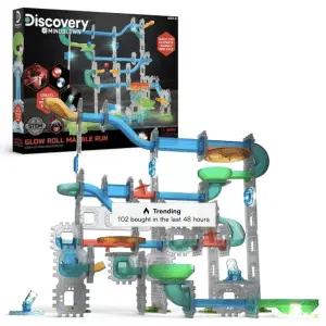 Discovery Mindblown Glow Roll Marble Run Light-Up Construction Set