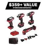 SKIL 12-volt 5-Tool Brushless Power Tool Combo Kit (2-Batteries Included and Charger Included)