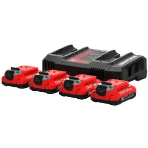 Craftsman V20 20-Volt Lithium-ion Battery 4-Pack and Charger