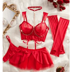 Avidlove Bustier and Skirt Lingerie Set