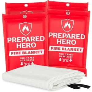 Prepared Hero Fire Blanket 4-Pack