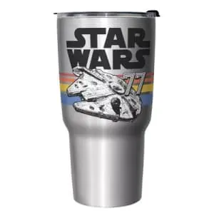 Star Wars Retro Millennium Falcon Logo Stainless Steel Tumbler w/Lid