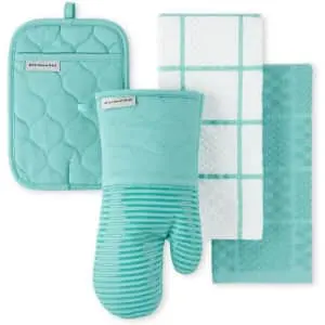 KitchenAid Terry Cloth Oven Mitt 4-Piece Set