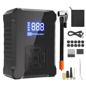 Fitense Portable Electric Bike Pump w/ Digital Gauge