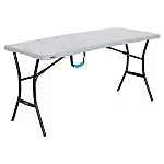 Lifetime 5-Foot Fold-In-Half and Outdoor Table (Gray)