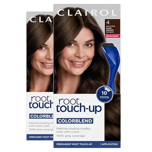 Clairol Root Touch-Up by Nice'n Easy 永久染发剂，4种深棕色染发剂，2件装