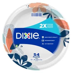 Dixie 10" Large Paper Plates 54 Pack