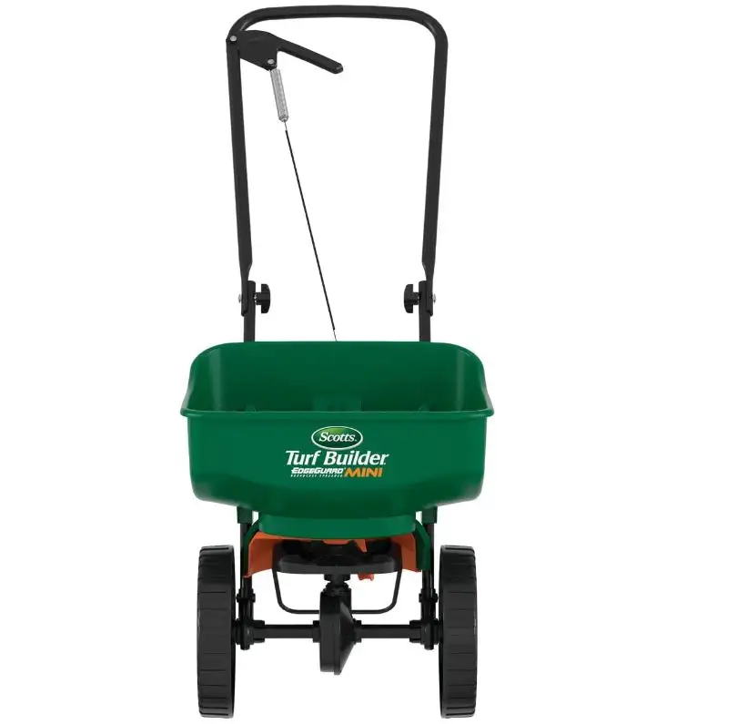 Scotts Turf Builder EdgeGuard Mini Broadcast Spreader for Seed,Fertilizer,Salt,Ice Melt, Holds up to 5,000 sq.ft. Product