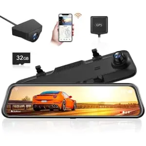 Wolf Box 12'' Mirror Dash Cam with WiFi