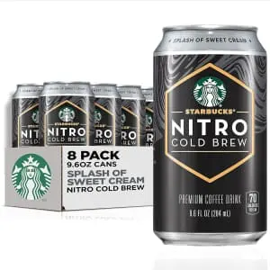 Starbucks Nitro Cold Brew Coffee Splash of Sweet Cream 9.6-oz Can 8-Pack