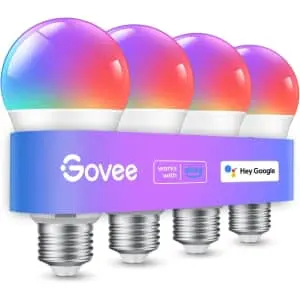 Govee Color-Changing RGBWW Smart Light Bulb 4-Pack