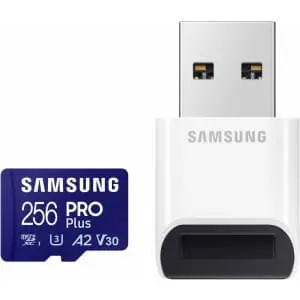 Samsung Pro Plus 256GB microSD Memory Card and Reader