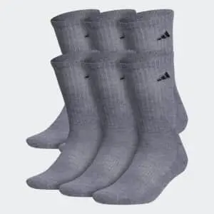 adidas Men's 6-Pairs Athletic Cushioned Crew Socks