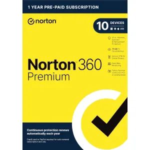 Norton 360 Premium 2025 1-Year Software Subscription