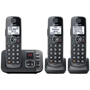 Panasonic DECT 6.0 Expandable Cordless Phone System w/ 3 Handsets