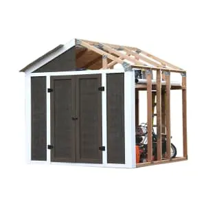 7x8-Foot Galvanized Steel Storage Shed DIY Kit