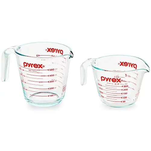 Pyrex 2 件套玻璃量杯套装