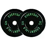 BalanceFrom Olympic Bumper Plate Weight Plate, 25 lbs Pair