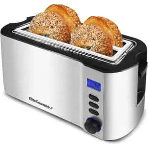 Elite Gourmet 4-Slice Extra-Wide Slot 2-Slot Toaster