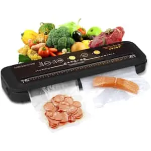 MegaWise Vacuum Sealer w/ 10 Vacuum Bags & Built-In Cutter