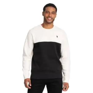 U.S. Polo Assn. Men's Color Block Fleece Crewneck