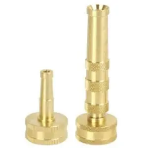 Sun Joe Solid Brass 2-In-1 Twist Hose Nozzle + Jet Sweeper Nozzle