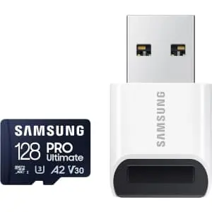 Samsung 128GB Pro Ultimate microSD Memory Card + Reader