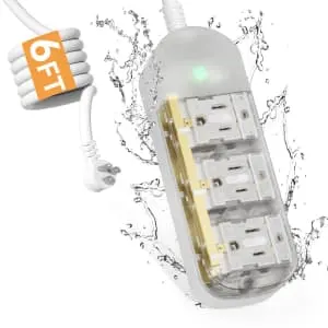 Outdoor IPX6 Waterproof Power Strip w/ 6-Foot Extension Cord