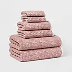 6-Piece Threshold Boho Bath Towels & Washcloths Set