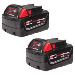 Milwaukee M18 RedLithium XC 3Ah Li-Ion Battery Combo 2-Pack