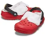 Crocs Kids’ Classic Lined Santa Clog