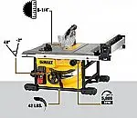 DEWALT Table Saw for Jobsite, Compact, 8-1/4-Inch (DWE7485)