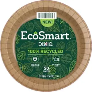 Dixie EcoSmart 100% Recycled Fiber 8" Paper Plate 50-Pack