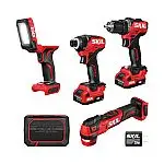 5-Tool Skil PWR Core 12V Brushless Power Tool Combo Kit w/ Batteries/Charger