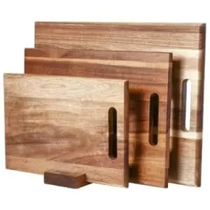 Acacia Wood Cutting Board 3-Piece Set