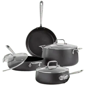 All-Clad Hard Anodized Nonstick 7-Piece Cookware Set