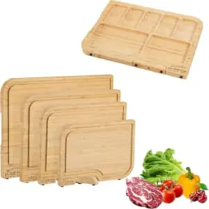 4-Piece Wooden Cutting Board Set