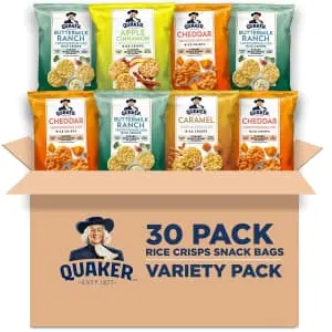 Quaker Rice Crisps Sweet & Savory Variety, 30 Single Serve Bags