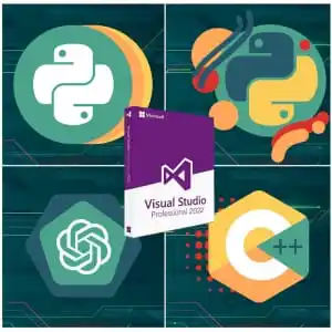 Microsoft Visual Studio Pro 2022 & 2024 Learn to Code Cert Bundle